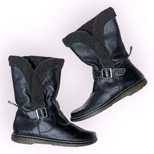 Dr. Martens Brielle Broadway ankle Boots,black, faux fur lining unisex 8L/7M